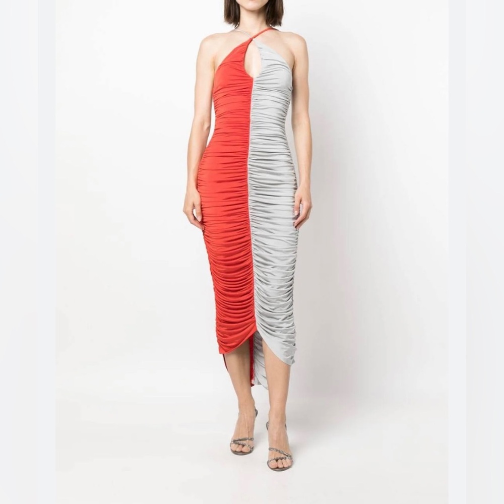 Paris Georgia ruched halterneck maxi dress